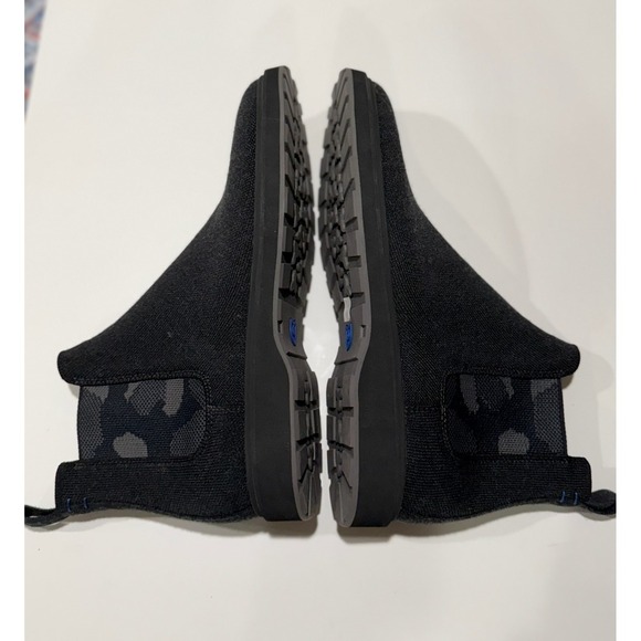 Rothys The Merino Chelsea Boot Shadow Camo Black Knit Ankle Boots Mens main image 10
